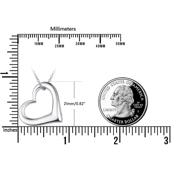 Sterling Silver Heart Urn Necklace for Ashes, Cremation Keepsake Jewelry - Picture 7 of 7